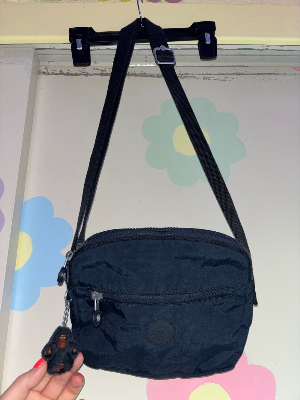 Kipling double pocket crossbody purse